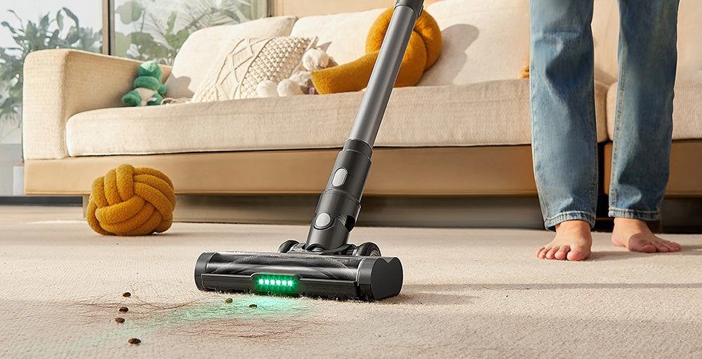Aspiradora sin cable Ultenic U12 Vesla, succión de 30 KPa, motor de 450 W, depósito de polvo de 1 L, hasta 45 minutos de autonomía, batería extraíble, faros LED.