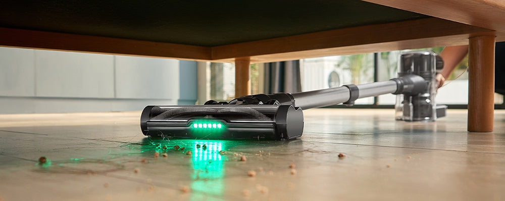 Aspiradora sin cable Ultenic U12 Vesla, succión de 30 KPa, motor de 450 W, depósito de polvo de 1 L, hasta 45 minutos de autonomía, batería extraíble, faros LED.