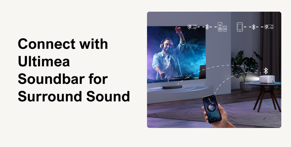 Proyector Portátil ULTIMEA Apollo P10, 300 ANSI, Decodificación 1080P, Nativo 720P, WiFi 2.4GHz/5GHz