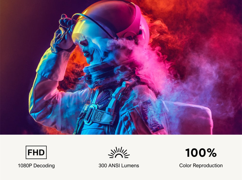 Proyector Portátil ULTIMEA Apollo P10, 300 ANSI, Decodificación 1080P, Nativo 720P, WiFi 2.4GHz/5GHz