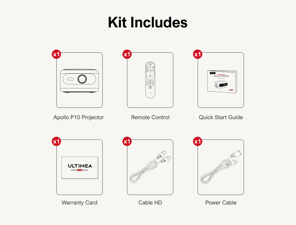 Proyector Portátil ULTIMEA Apollo P10, 300 ANSI, Decodificación 1080P, Nativo 720P, WiFi 2.4GHz/5GHz