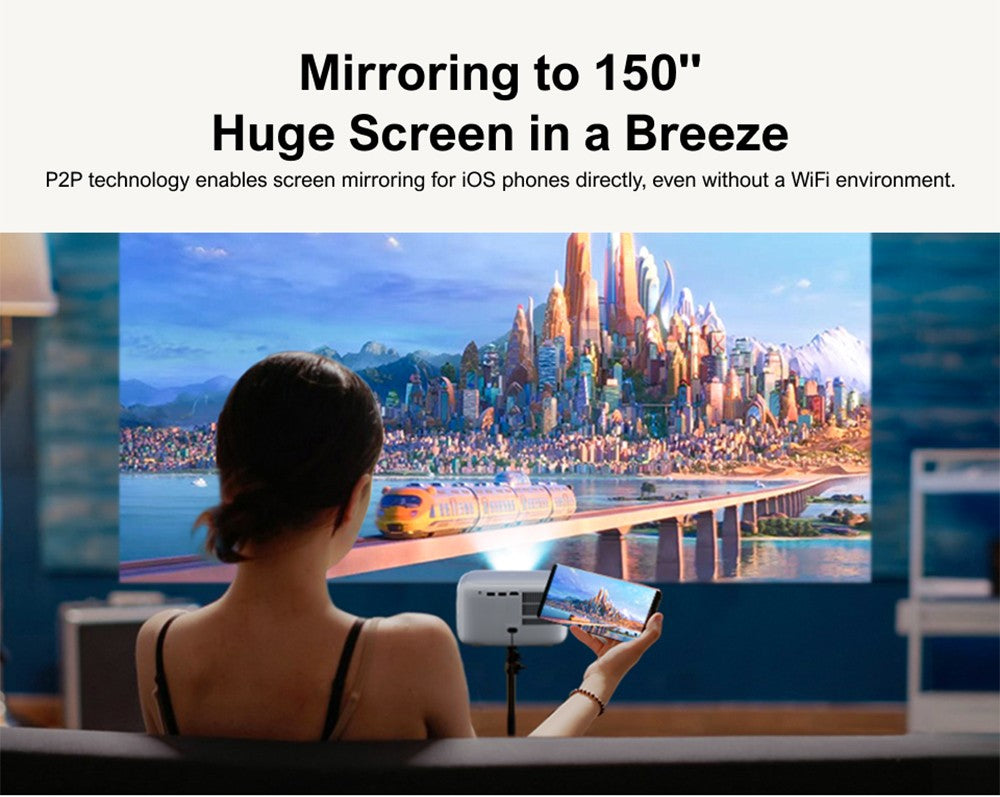 Proyector Portátil ULTIMEA Apollo P10, 300 ANSI, Decodificación 1080P, Nativo 720P, WiFi 2.4GHz/5GHz