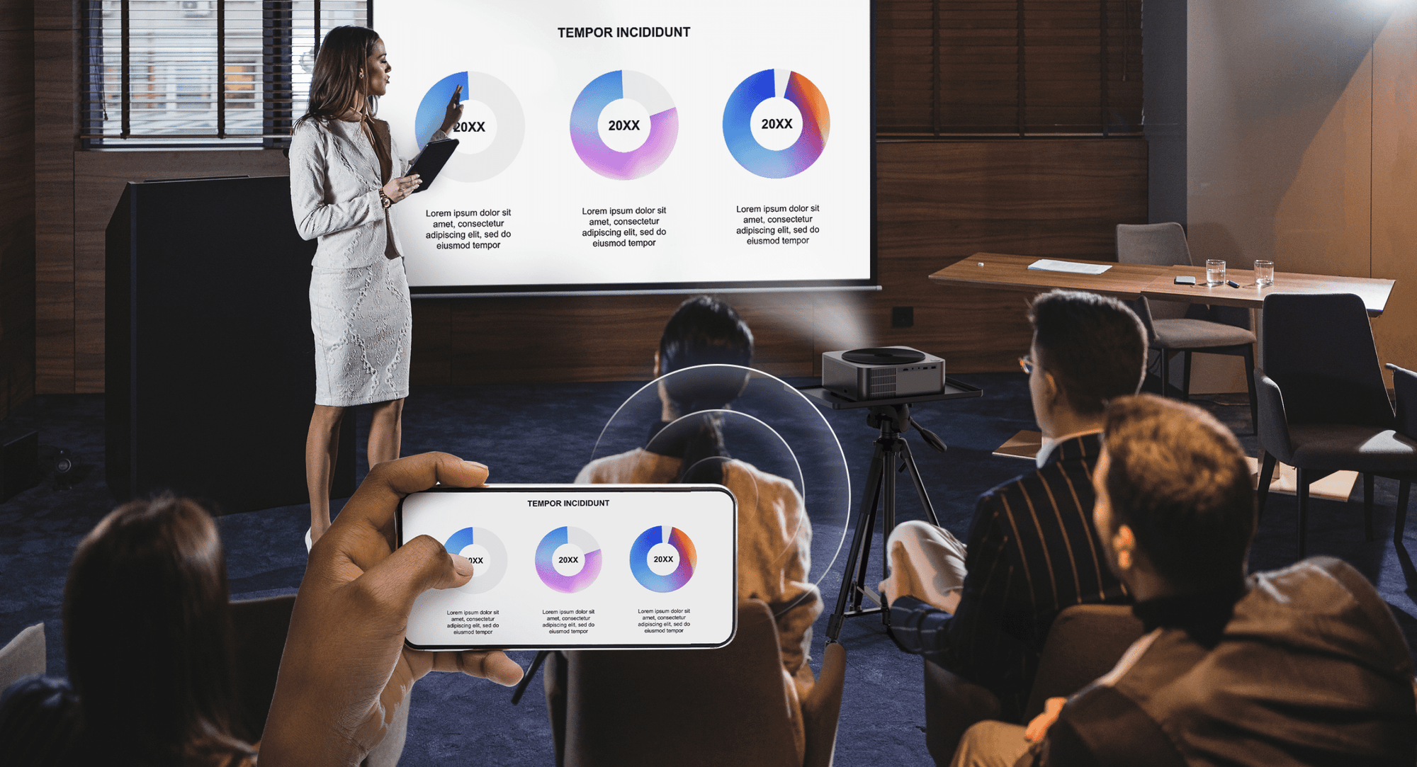 Proyector LCD Ultimea Apollo P40 nativo de 1080P