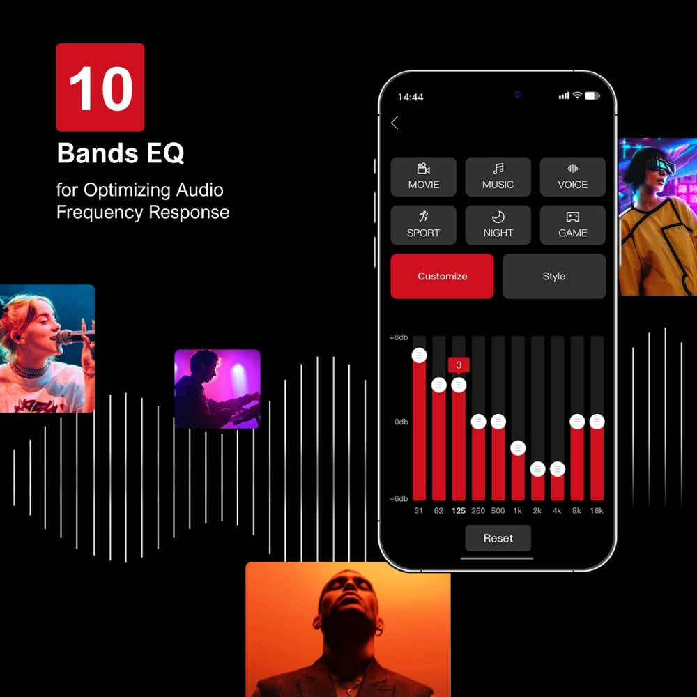 Barra de sonido Apollo S70 con iluminación, 5.0 canales, diseño desmontable, control por APP, luz RGB dinámica, 121 matrices de ecualización preestablecidas.