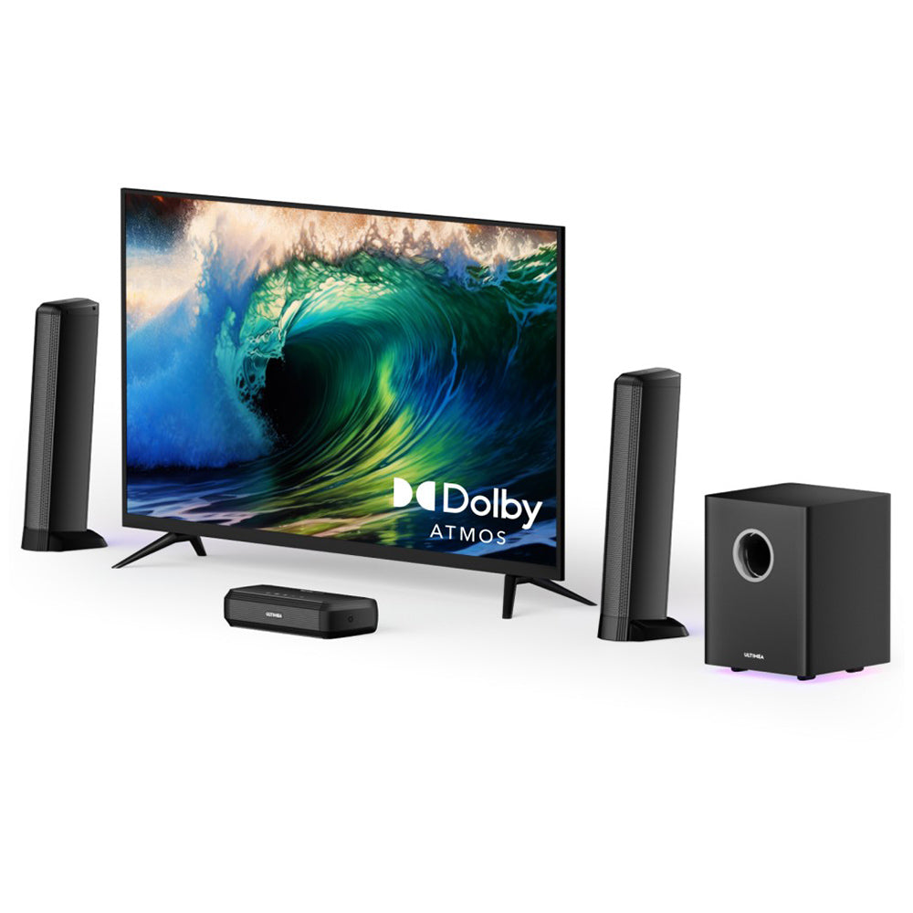 Ultimea Apollo S80 5.1 Soundbar, Smart APP Control, Dynamic Lighting Effects, RGB Light &amp; Brightness Adjustment, 121 Preset EQ Matrices, Detachable Design