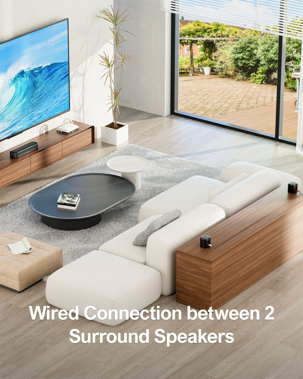 Kit de altavoces con barra de sonido y subwoofer Ultimea Aura A30, 5.1 canales, control mediante aplicación, ajustes de ecualizador de 10 bandas, 121 matrices de ecualización preestablecidas.