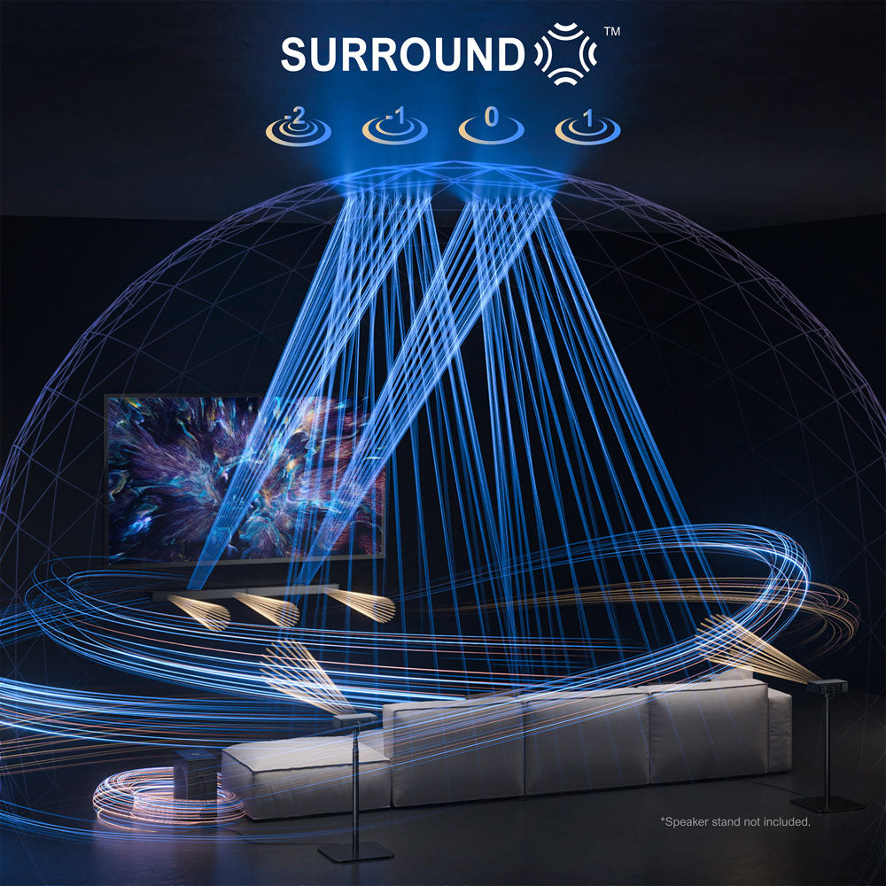 Kit de altavoces con barra de sonido y subwoofer Ultimea Nova S80, 5.1.2 canales, paso de señal 4K HDR, decodificación Dolby Atmos, 520 W de potencia máxima.