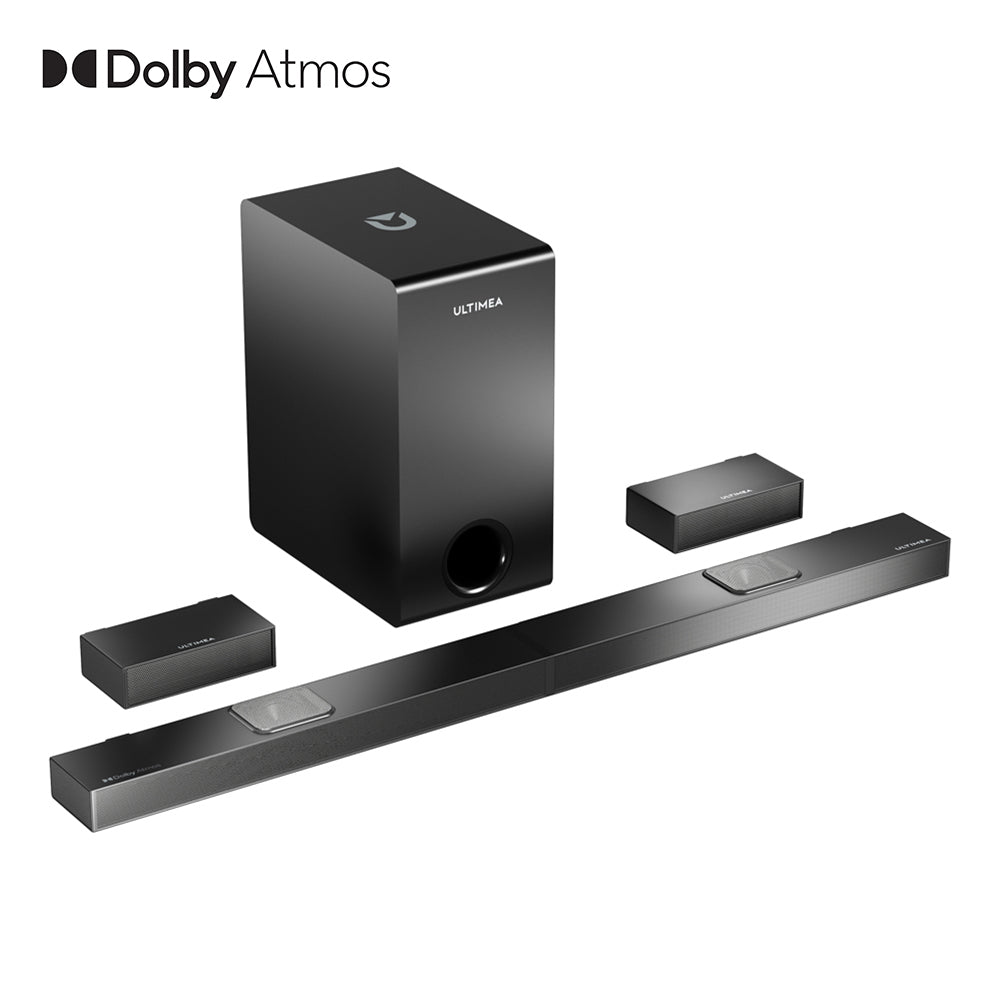 Ultimea Nova S80 Soundbar Subwoofer Speaker Kit, 5.1.2 CH, 4K HDR Passthrough, Dolby Atmos Decoding, 520W Peak Power