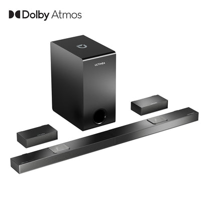 Ultimea Nova S80 Soundbar Subwoofer Speaker Kit, 5.1.2 CH, 4K HDR Passthrough, Dolby Atmos Decoding, 520W Peak Power