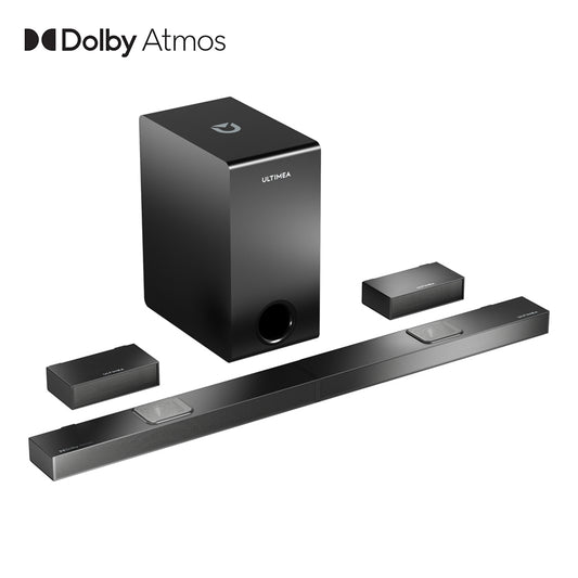 Ultimea Nova S80 Soundbar Subwoofer Speaker Kit, 5.1.2 CH, 4K HDR Passthrough, Dolby Atmos Decoding, 520W Peak Power