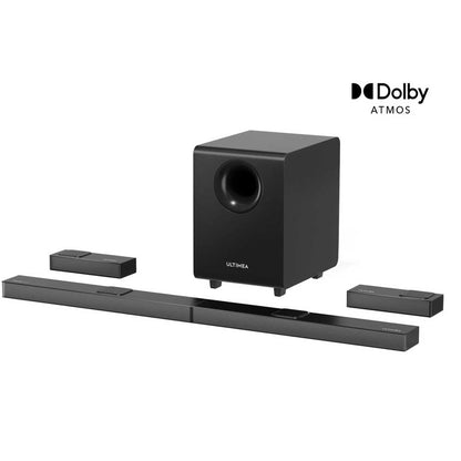 Ultimea Nova S90 7.1.4 Channel Soundbar Subwoofer Speaker Kit, Dolby Atmos, 740W Peak Power, 4K HDR Pass-through, 6 Equalizer Modes
