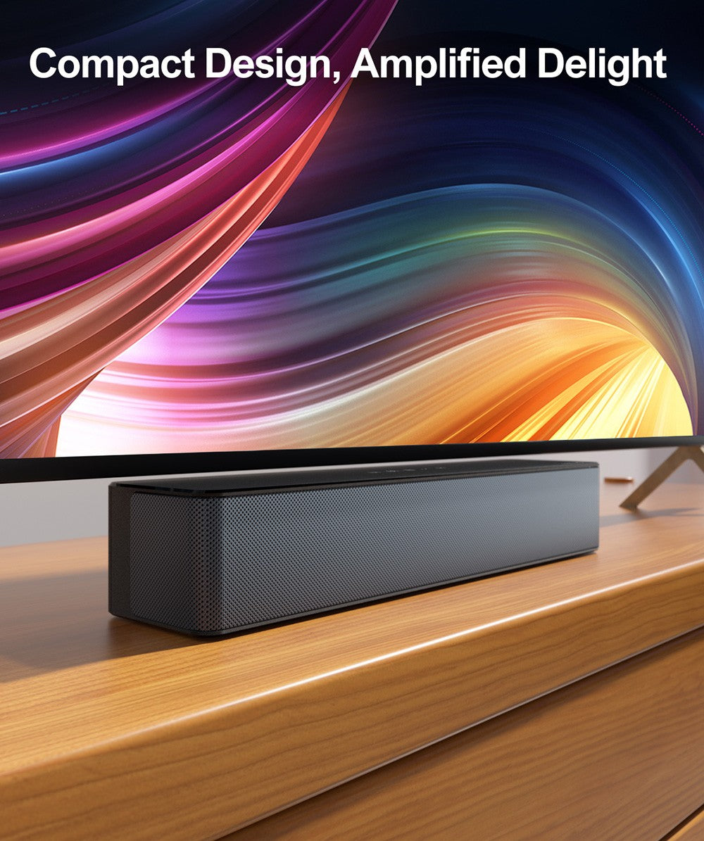 Barra de sonido Ultimea Poseidon D50 5.1 canales con subwoofer y altavoces traseros envolventes, nivel de sonido envolvente ajustable, 3 modos de ecualización.