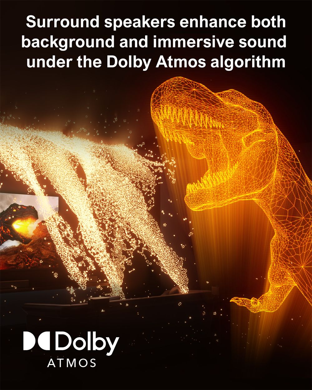 Kit de altavoces con barra de sonido y subwoofer ULTIMEA Poseidon D80 de 7.1 canales, Dolby Atmos, potencia máxima de 460 W, control mediante aplicación, ecualizador de 10 bandas, 121 matrices de ecualización preestablecidas, Bluetooth 5.3.