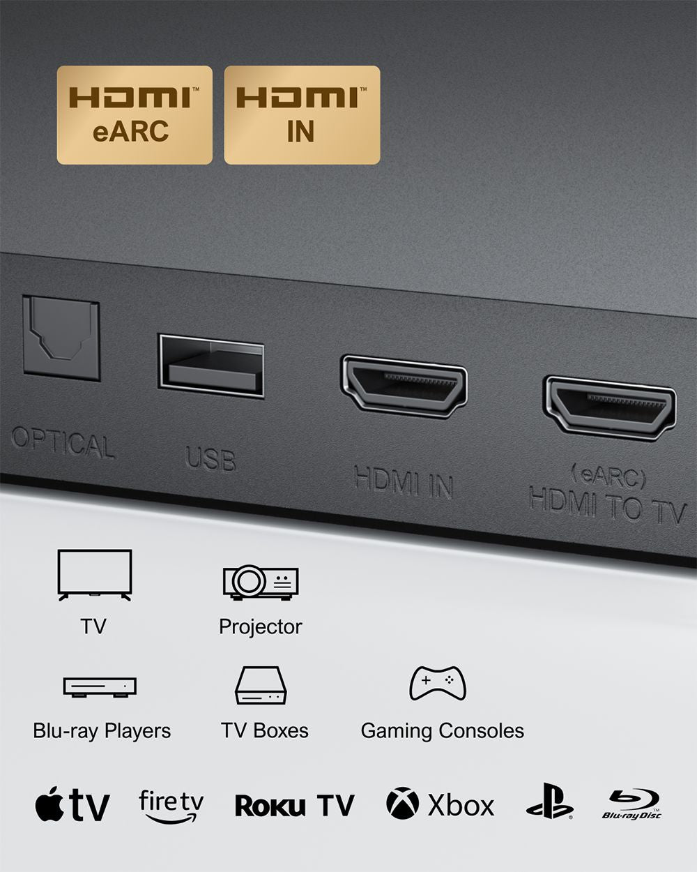 Kit de altavoces con barra de sonido y subwoofer ULTIMEA Poseidon D80 de 7.1 canales, Dolby Atmos, potencia máxima de 460 W, control mediante aplicación, ecualizador de 10 bandas, 121 matrices de ecualización preestablecidas, Bluetooth 5.3.