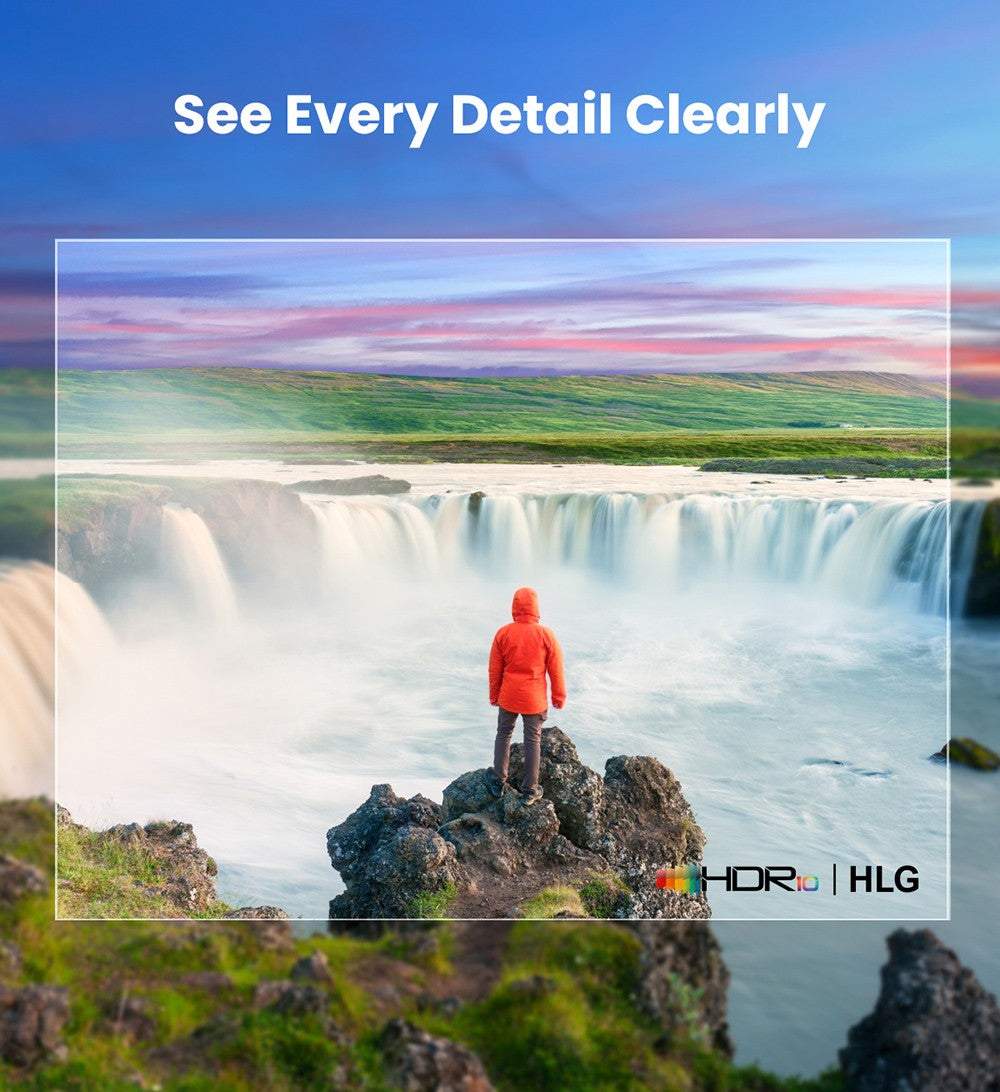 Proyector Ultimea Poseidon E40, 1000 lúmenes ANSI, decodificación 4K, resolución nativa 1080P, Dolby Audio, 2 altavoces de 10W, WiFi 6, Bluetooth 5.3