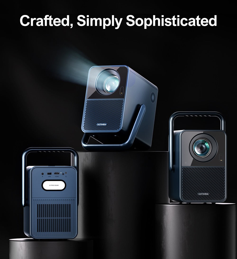 Proyector Ultimea Poseidon E40, 1000 lúmenes ANSI, decodificación 4K, resolución nativa 1080P, Dolby Audio, 2 altavoces de 10W, WiFi 6, Bluetooth 5.3