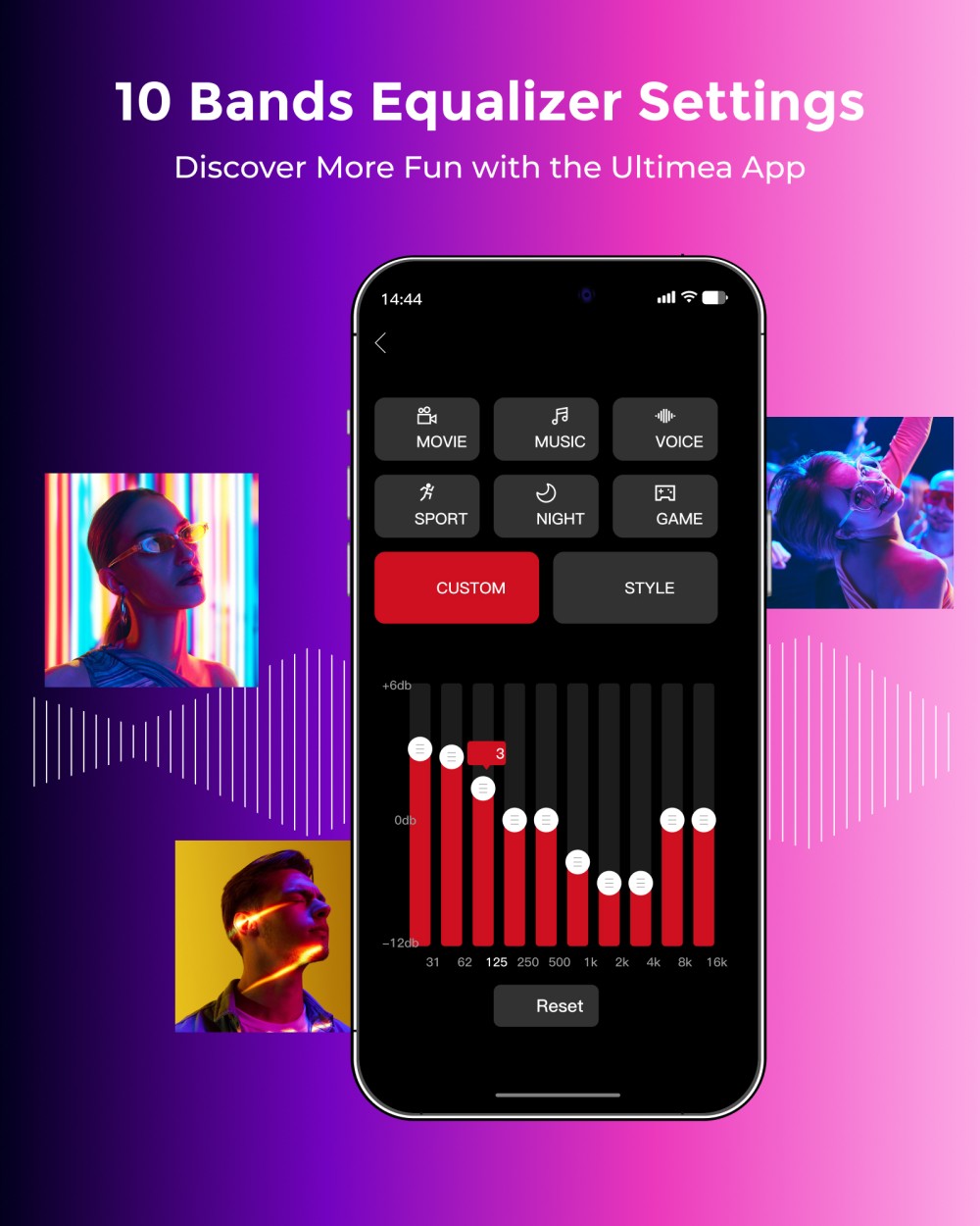 ULTIMEA Apollo S80 5.1 Soundbar, Smart APP Control, Dynamic Lighting Effects, RGB Light & Brightness Adjustment, 121 Preset EQ Matrices, Detachable Design