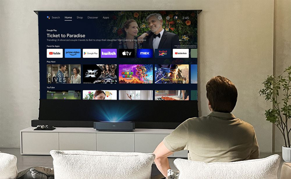 Ultimea Thor T60 Laser TV, 4000 ANSI, Dolby Atmos & Dolby Vision, 4K Native Resolution, HDR 10, 4000:1 Contrast, 8-point Calibration, Android TV 11 - EU Plug