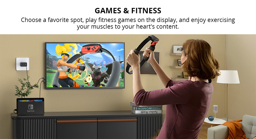 UPERFECT UMax22 22-inch Portable Monitor, 60Hz Refresh Rate, 2560*1440 IPS Screen, 100% sRGB, FreeSync, Built-in Speakers, Driver Free, HDR, Low Blue Light, 180° Adjustable Stand, 2*USB-C, 1*Mini HDMI, 1*Micro USB-B OTG, 1*Audio Jack - EU Plug