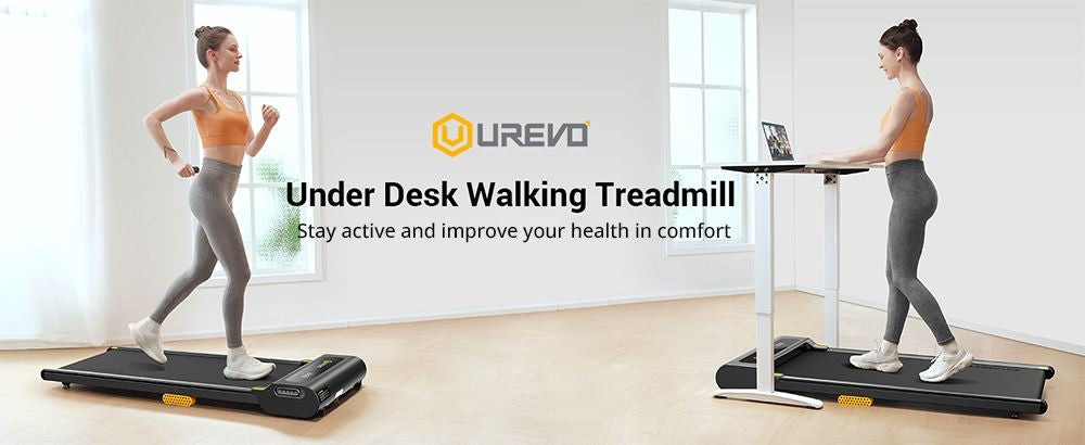 Cinta de correr UREVO URTM022 Spacewalk 1 Lite, velocidad máxima 1-6 km/h, área para caminar 102,4*40 cm, carga máxima 120 kg, control remoto.