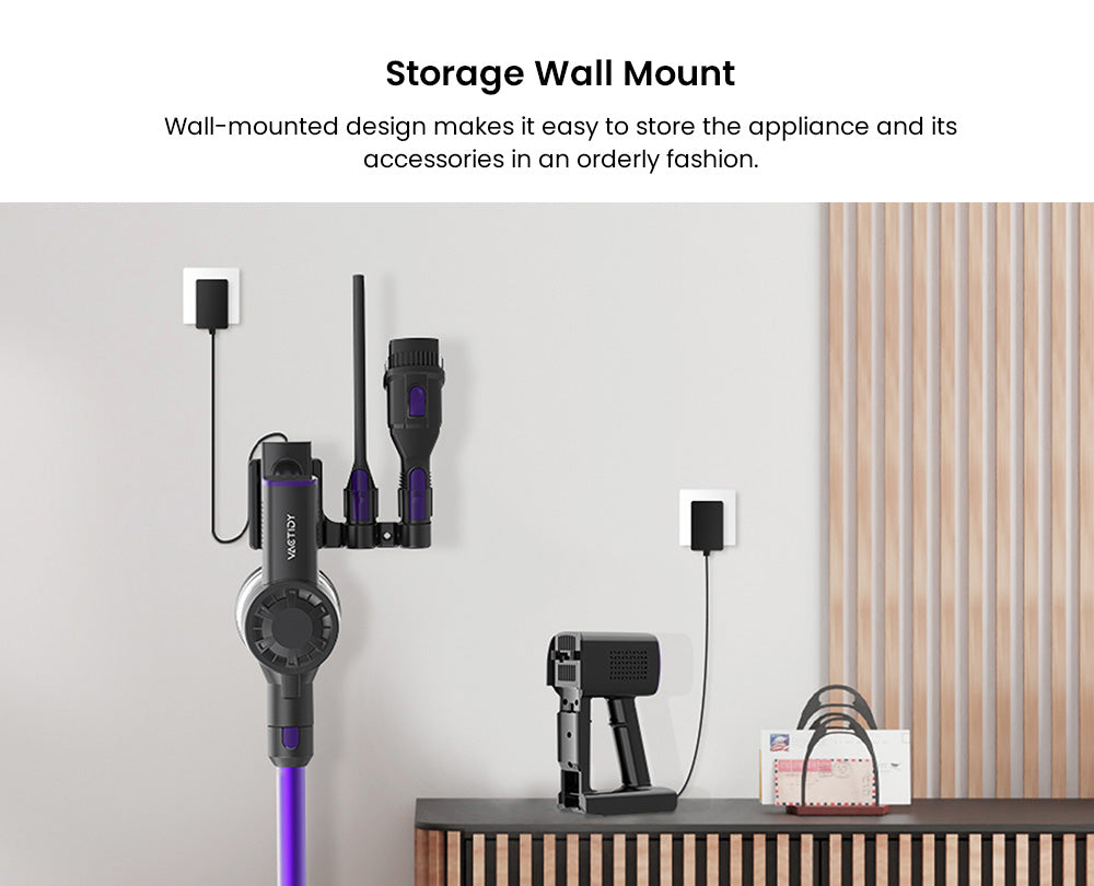 Aspiradora sin cable Vactidy V8 Pro, potente succión de 25 kPa, sistema de filtración ciclónica, depósito de polvo de 500 ml, pantalla táctil LED, cabezal de cepillo giratorio de 180°, 35 minutos de autonomía, diseño autoportante.
