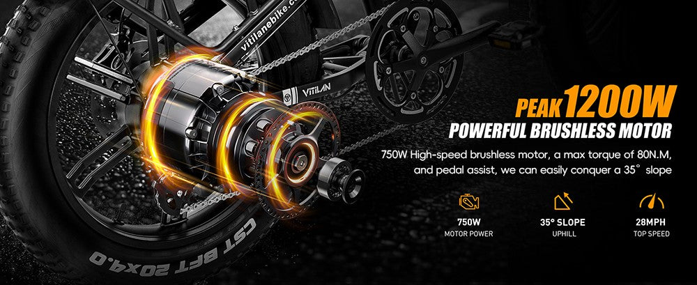 Bicicleta eléctrica Vitilan I7 Pro 3.0, motor de 750 W, batería de 48 V 20 Ah, neumáticos gruesos de 20 x 4.0 pulgadas, velocidad máxima de 45 km/h, autonomía máxima de 110 km, freno de disco hidráulico, amortiguación trasera hidráulica, horquilla delantera con suspensión neumática, Shimano de 8 velocidades - Negro