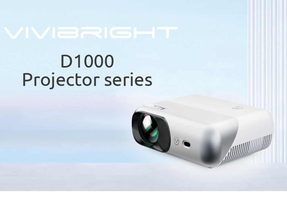 Proyector LCD VIVIBRIGHT D1000, LED de 70W, 450 ANSI lúmenes, 4K HD, 1080P, WiFi 2.4G/5G, Bluetooth 4.0