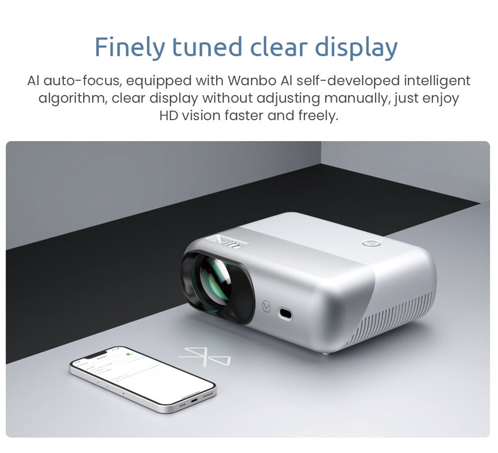 Proyector LCD VIVIBRIGHT D1000, 450 lúmenes ANSI, resolución nativa 1080P, WiFi 2.4G/5G, Bluetooth 4.0