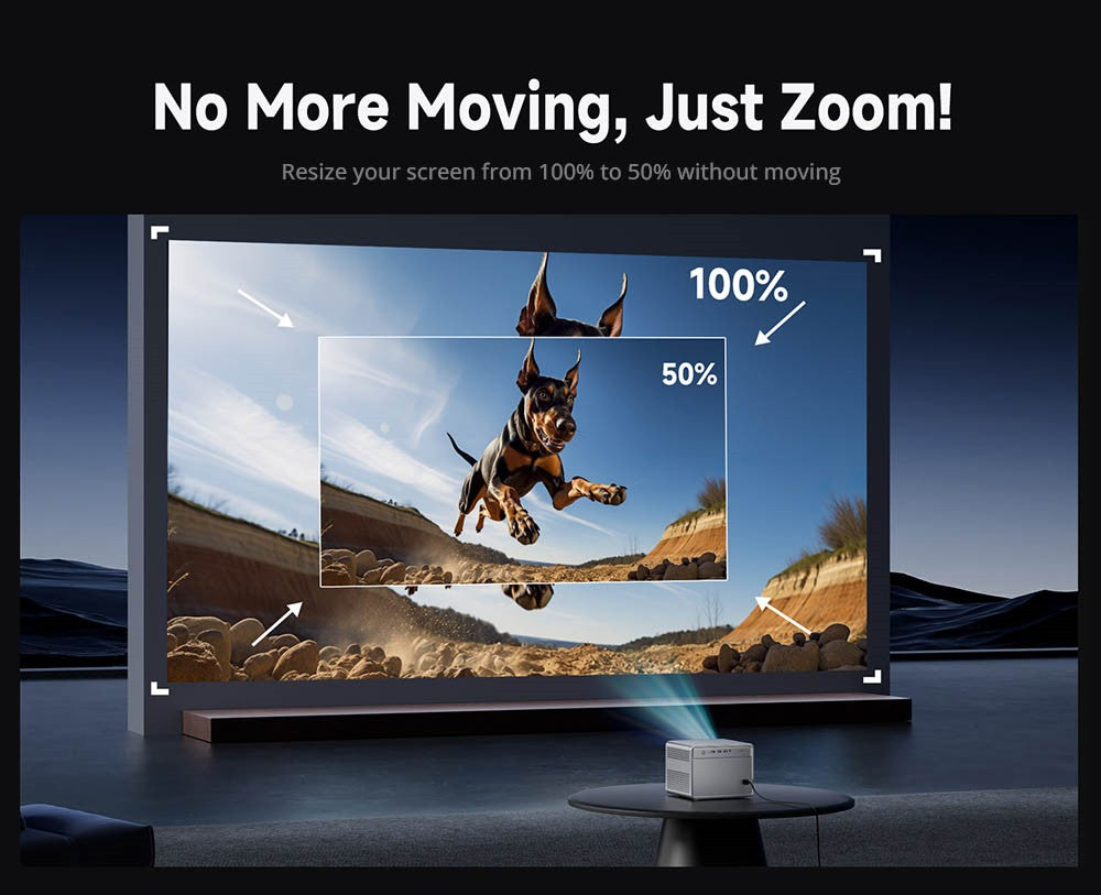 [Netflix 1080P] Proyector WANBO DaVinci 1 Pro, Android 11, 600 lúmenes ANSI, HDR 10, WiFi 5G y Bluetooth, enfoque automático/corrección trapezoidal automática/ajuste automático de pantalla/evitación de obstáculos, YouTube/Disney/Prime Video preinstalados.