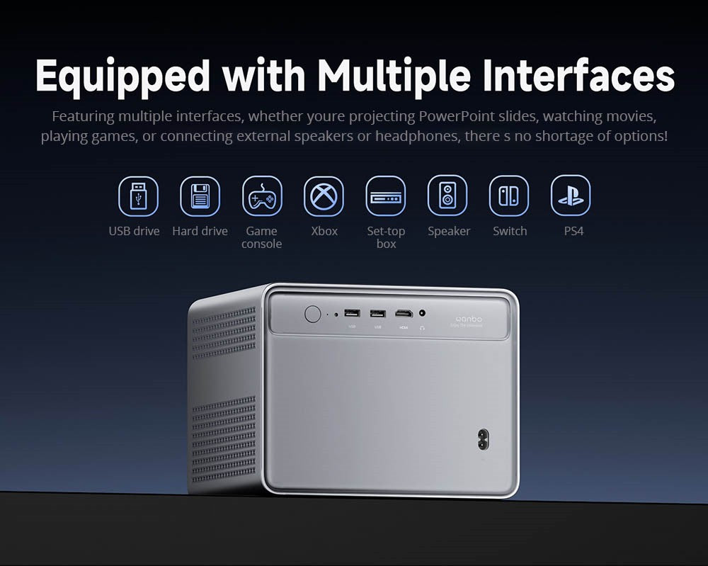 [Netflix 1080P] Proyector WANBO DaVinci 1 Pro, Android 11, 600 lúmenes ANSI, HDR 10, WiFi 5G y Bluetooth, enfoque automático/corrección trapezoidal automática/ajuste automático de pantalla/evitación de obstáculos, YouTube/Disney/Prime Video preinstalados.