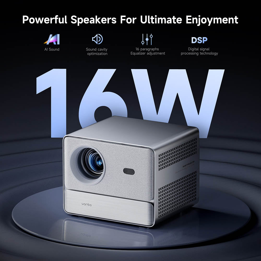 [Netflix 1080P] WANBO DaVinci 1 Pro Projector, Android 11, 600 ANSI Lumens, HDR 10, 5G WiFi Bluetooth, Auto-Focus/Auto Keystone Correction/Auto Screen Fit/Obstacle Avoidance, YouTube/Disney/Prime Video Preinstalled