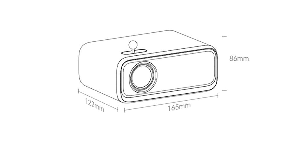 WANBO MINI LCD-Projektor, Multimedia-Version, EU-Stecker