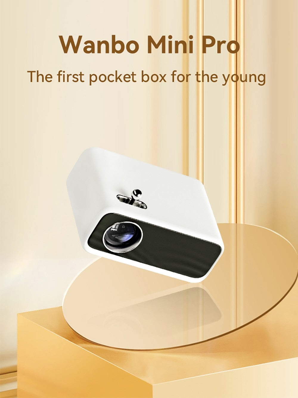 Proyector WANBO Mini Pro, Android 9.0, Corrección trapezoidal de cuatro puntos - Enchufe europeo