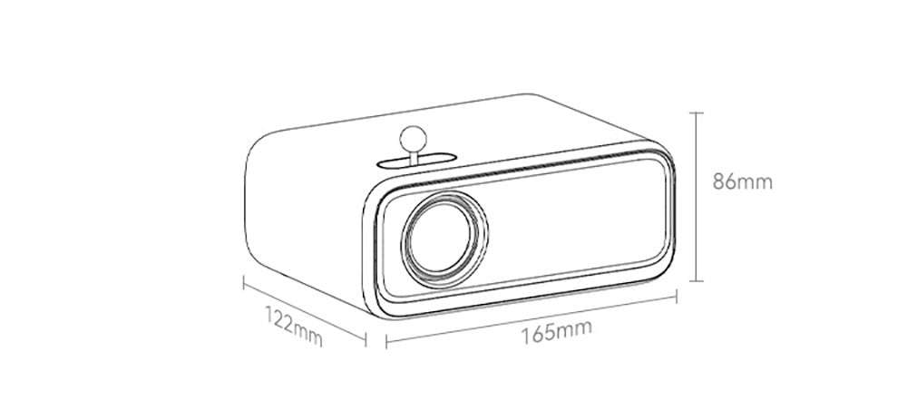 Proyector WANBO Mini Pro, Android 9.0, Corrección trapezoidal de cuatro puntos - Enchufe europeo