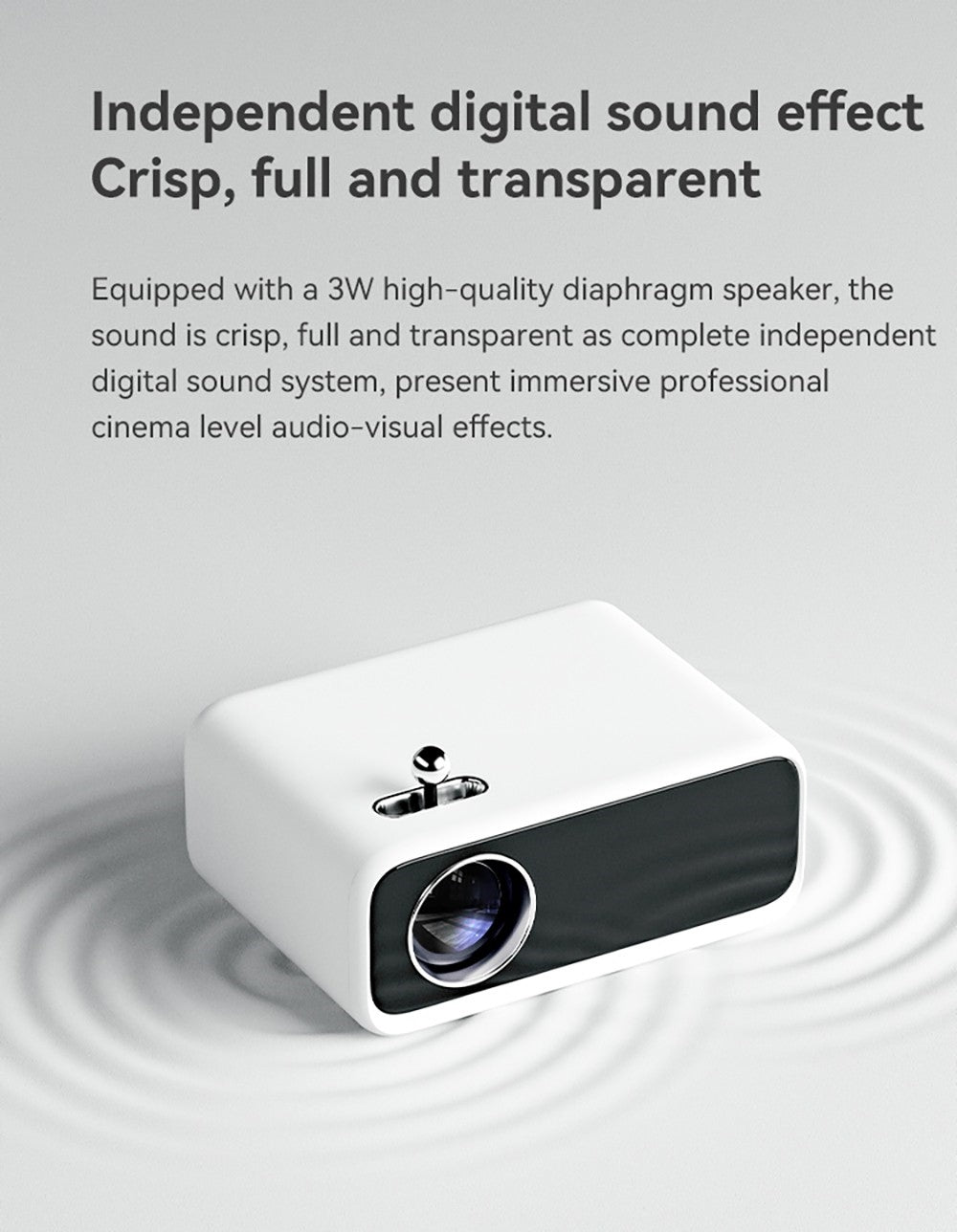 Proyector WANBO Mini Pro, Android 9.0, Corrección trapezoidal de cuatro puntos - Enchufe europeo
