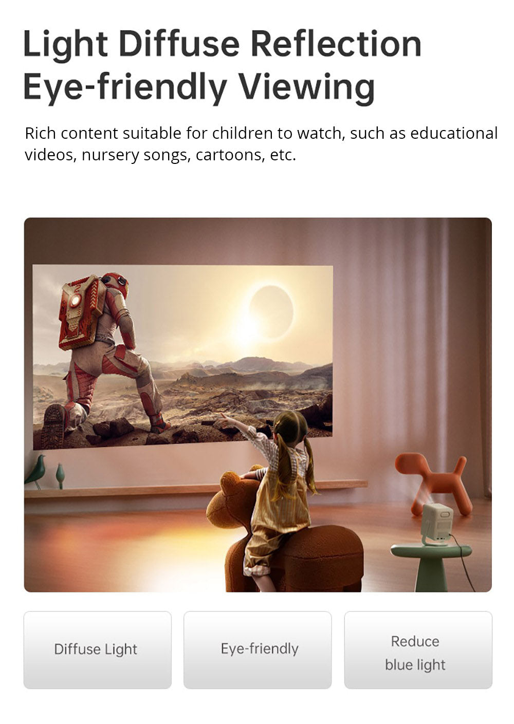 Proyector Wanbo T2 Ultra, Android TV 11, 500 ANSI lúmenes, resolución nativa 1080P, soporte giratorio de 120°, enfoque automático y corrección trapezoidal, WiFi de doble banda, altavoces de 2*5W.
