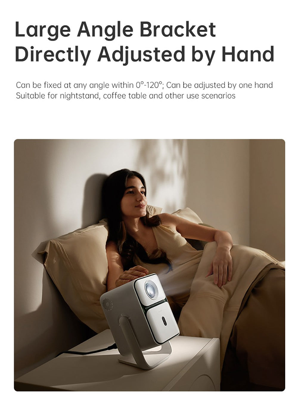 Proyector Wanbo T2 Ultra, Android TV 11, 500 ANSI lúmenes, resolución nativa 1080P, soporte giratorio de 120°, enfoque automático y corrección trapezoidal, WiFi de doble banda, altavoces de 2*5W.