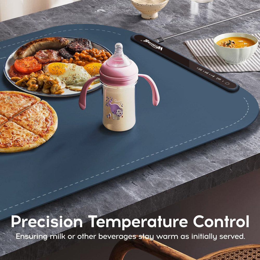 Bandeja calentadora eléctrica Willing BW614, 250 W de potencia, 3 ajustes de temperatura, fácil de limpiar con nanomaterial, apagado automático.