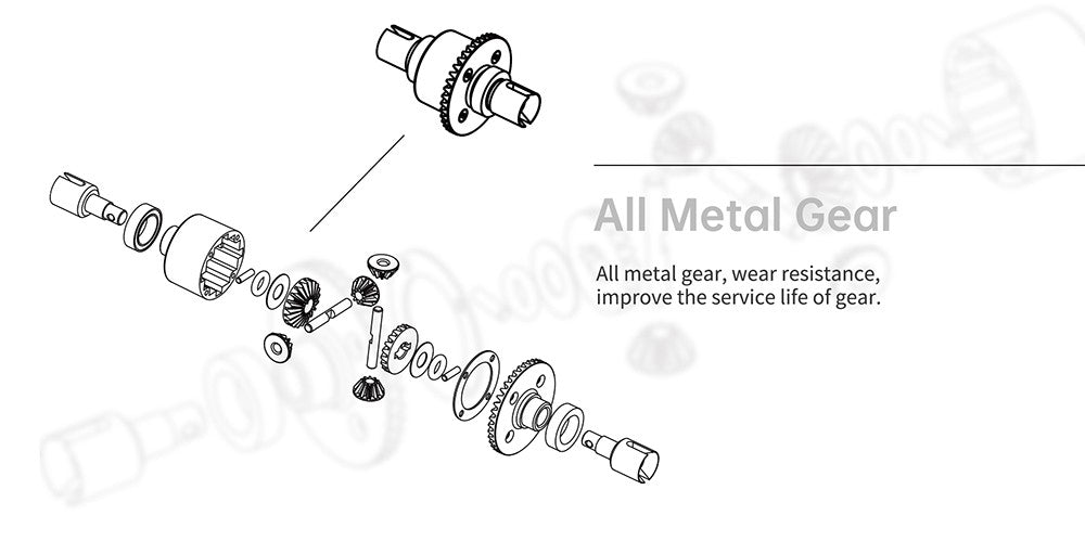 Coche de carreras RC Wltoys 124008 60 km/h 1300 mAh - 2 baterías