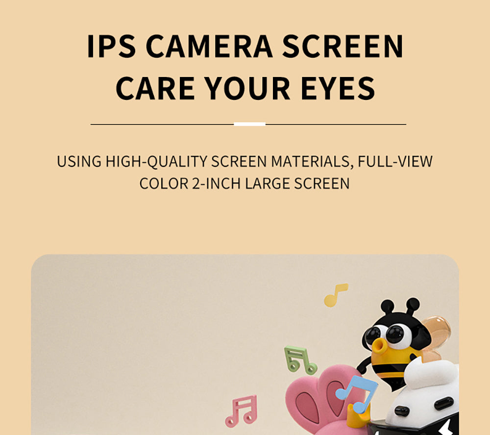 Cámara instantánea para niños WOWKIDS K27, cámaras duales delantera y trasera de 48MP, resolución 1080P, 4 filtros, tarjeta TF de 32GB, batería de 1400mAh - Rosa