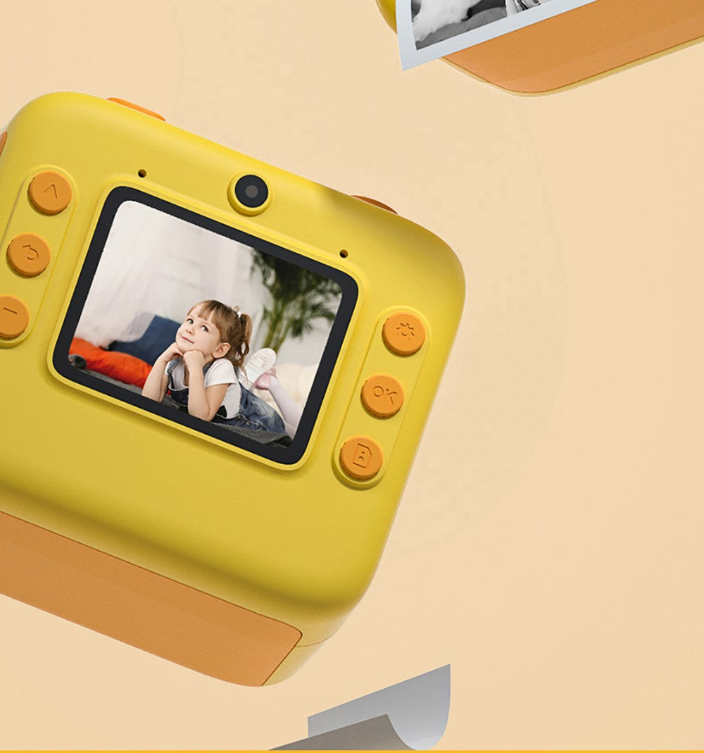Cámara instantánea para niños WOWKIDS K27, cámaras duales delantera y trasera de 48MP, resolución 1080P, 4 filtros, tarjeta TF de 32GB, batería de 1400mAh - Rosa