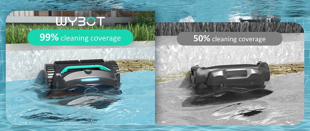 WYBOT C2 Vision Akku-Poolroboter, Schmutzerkennung mit KI-Kamera, 8-in-1-Reinigungsprogramm, Zweischichtfiltration, bürstenlose Motoren für starke Saugkraft, für Pools bis zu 180 m², Schwarz/Grün