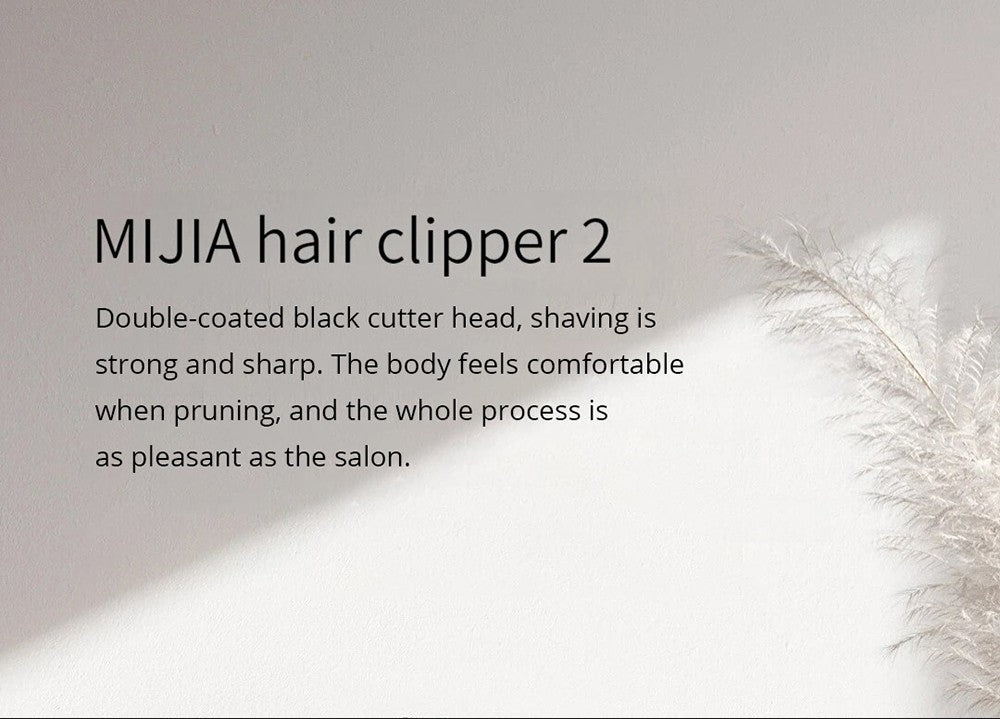 Xiaomi Mijia Haarschneider 2, wiederaufladbar, mit zwei Geschwindigkeitsstufen, Klinge aus hochfestem Material, bis zu 180 Minuten Laufzeit, Digitalanzeige und IPX7-Wasserschutz
