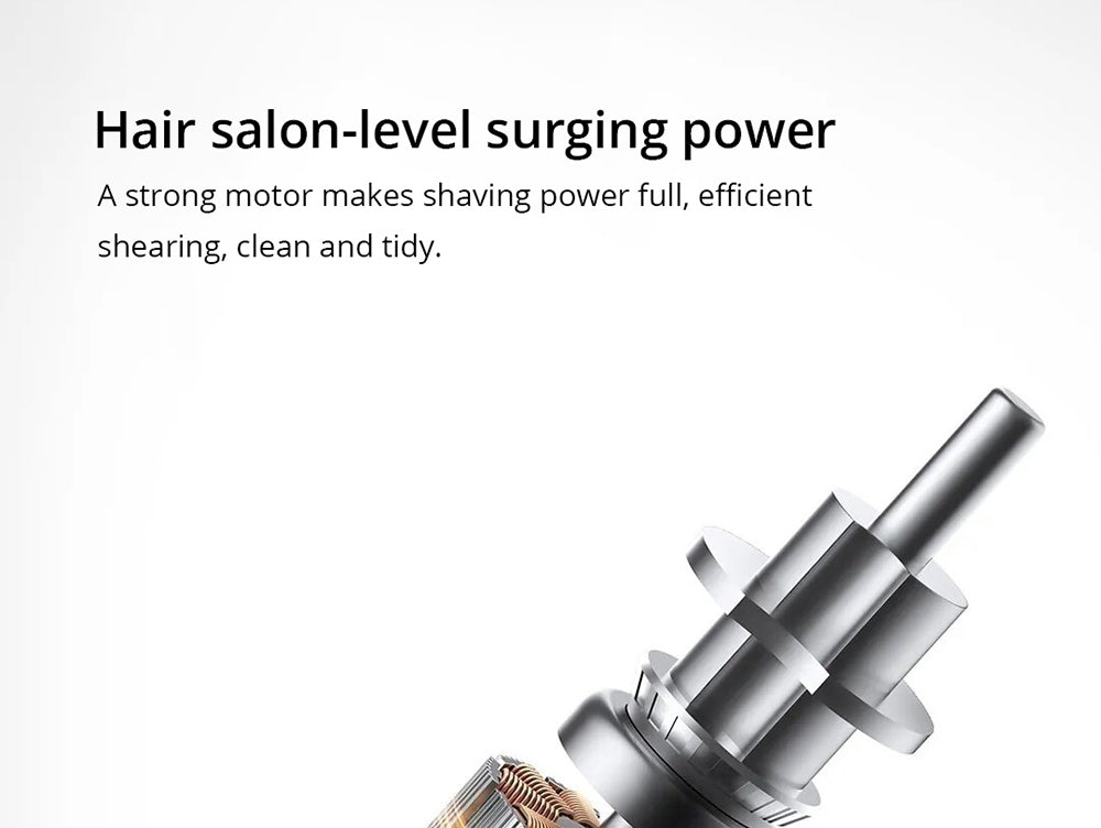 Xiaomi Mijia Haarschneider 2, wiederaufladbar, mit zwei Geschwindigkeitsstufen, Klinge aus hochfestem Material, bis zu 180 Minuten Laufzeit, Digitalanzeige und IPX7-Wasserschutz