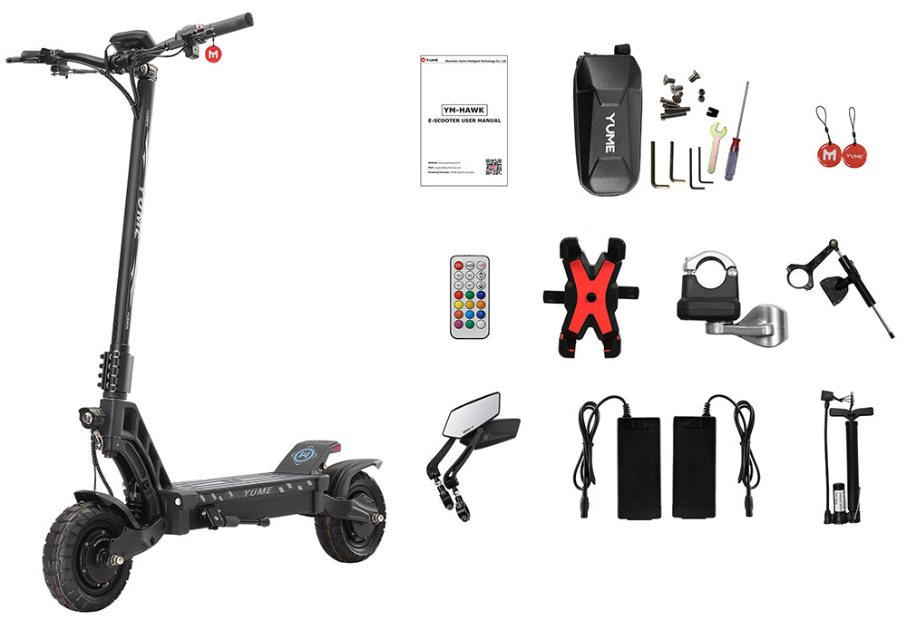 YUME HAWK Electric Scooter, 10x3.15