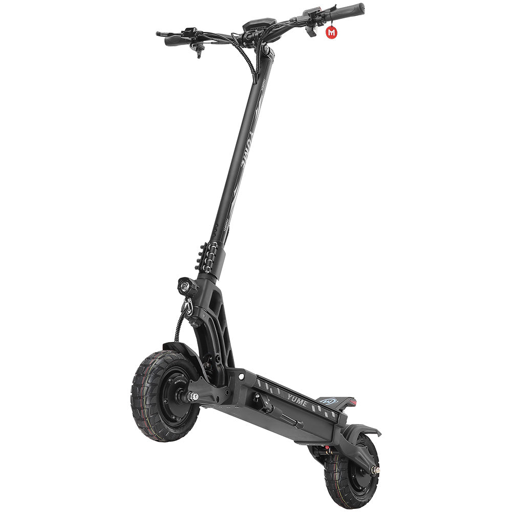 YUME HAWK Electric Scooter, 10x3.15" Tubeless All-terrain Tires 1200W*2 Motor 60V 22.5Ah Battery 70km/h Max Speed 70km max range Hydraulic Disc Brake 126kg Max Load APP Control - Black