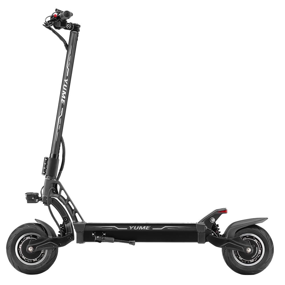 YUME HAWK Pro Electric Scooter, 10x4.5" Tubeless Road Tires 3000W*2 Motor 60V 30Ah Battery 80km/h Max Speed 100km Max Range 3 Gears Shift System Disc Brake Adjustable Hydraulic Suspension NFC APP Control