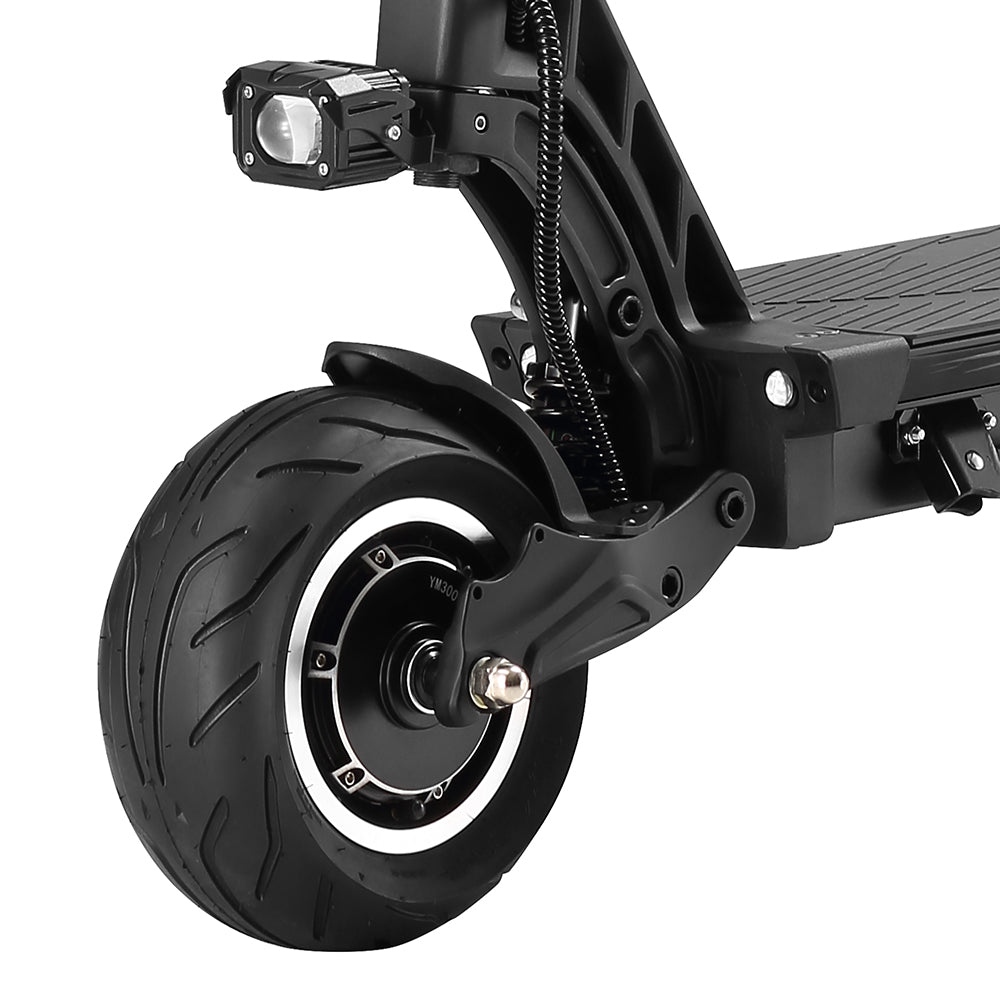YUME HAWK Pro Electric Scooter, 10x4.5" Tubeless Road Tires 3000W*2 Motor 60V 30Ah Battery 80km/h Max Speed 100km Max Range 3 Gears Shift System Disc Brake Adjustable Hydraulic Suspension NFC APP Control