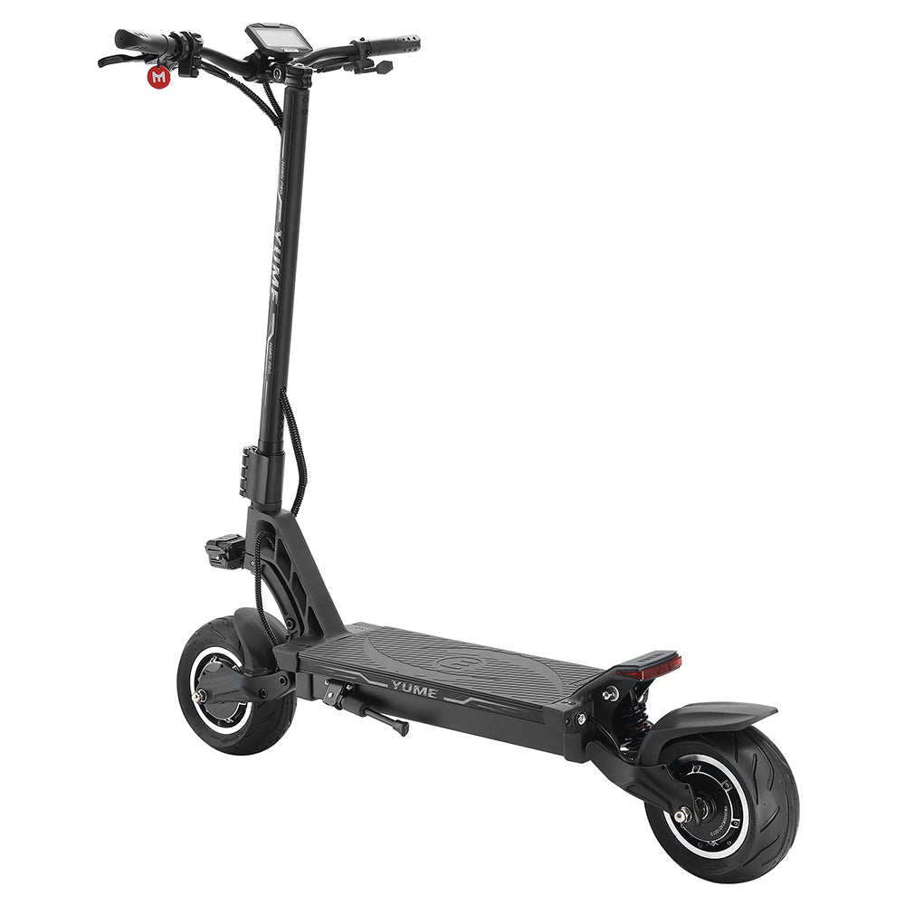 YUME HAWK Pro Electric Scooter, 10x4.5" Tubeless Road Tires 3000W*2 Motor 60V 30Ah Battery 80km/h Max Speed 100km Max Range 3 Gears Shift System Disc Brake Adjustable Hydraulic Suspension NFC APP Control
