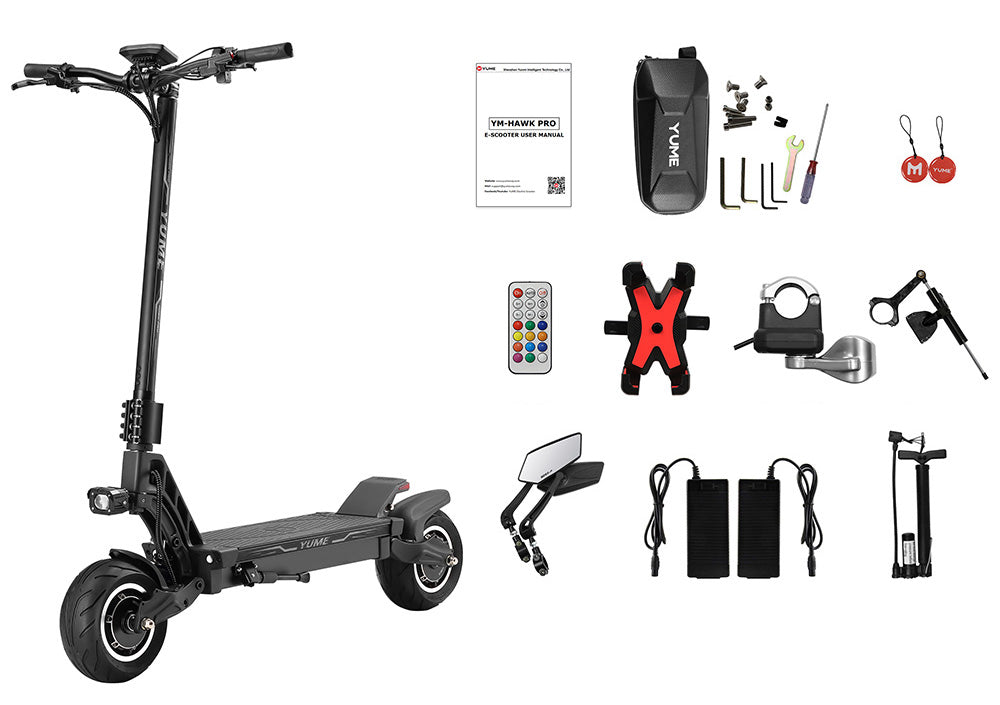 YUME HAWK Pro Electric Scooter, 10x4.5